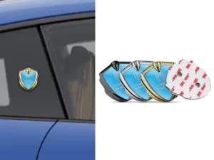 Pontiac Emblem Silicon Badge Racing Look Glossy Finish